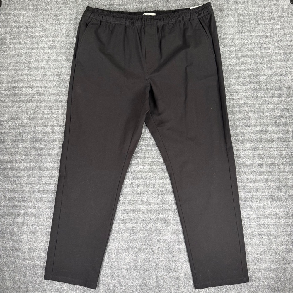 Free Assembly Men's XL Black Commuter Pants Pull On Tapered Stretch NWT
